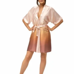 Luxurious Silk Satin Kimono Robe Dressing Gown Wedding Bridesmaid Sleepwear