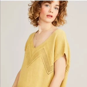 Hatch Maternity Women's THE GIA TOP Sunflower Cotton Size 2 (M/8-10) $178 NEW