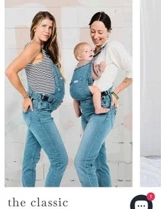 Mumsie Baby Blue Pregnancy and Infant Carrying Denim Orrin Overalls The Classic