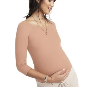 Hatch Maternity Women’s THE PIA TOP Clay Super Soft Fabric Size 1 (S/4-6) NEW