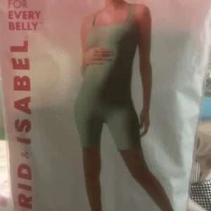 NEW-Isabel~XXL~Maternity by Ingrid & Isabel SAGE GREEN Maternity Short Unitard