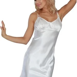 Kalimo Boracay Satin Nightdress White Ecru XXL – Luxury Polish Lingerie Chemise